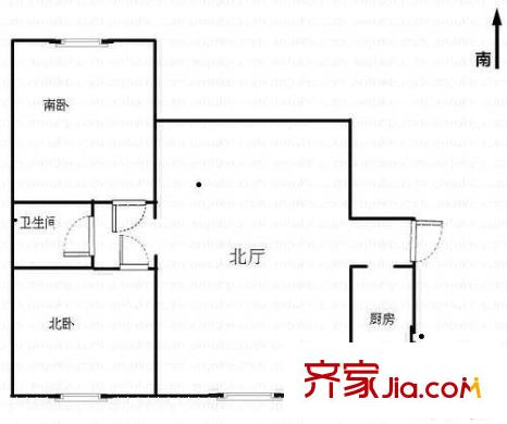 伊春路第五干休所 3室 戶型圖