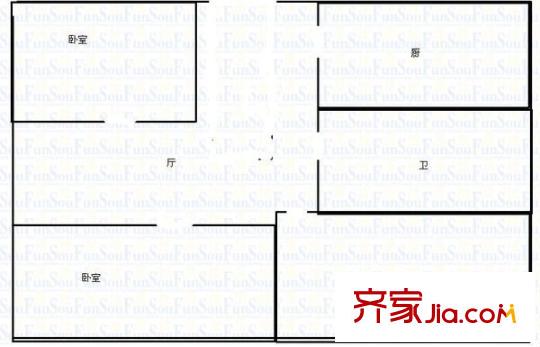 華城路四小區(qū) 3室 戶型圖