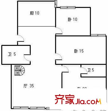 國際城名苑3室 戶型圖