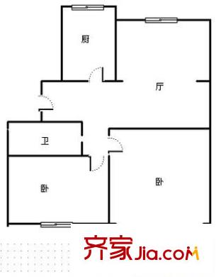 青島山花園 3室 戶型圖