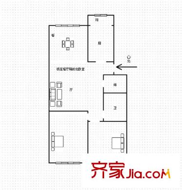 東苑雅居戶型圖2室戶型圖 2室2廳1衛(wèi)1廚