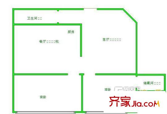 中建紫錦廣場戶型圖戶型圖 2室2廳1衛(wèi)1廚