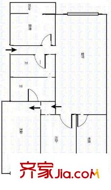 閩江花園戶型圖戶型圖 3室1廳1衛(wèi)1廚