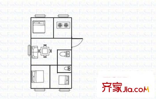 河北商城 3室 戶型圖