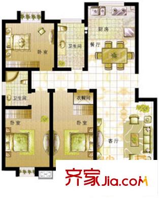 翰林苑(城陽)戶型圖翰林苑(城陽) 5室 戶型圖 5室3廳2衛(wèi)1廚