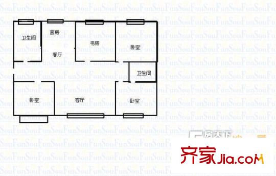 翰林苑(城陽(yáng))戶型圖戶型圖 4室2廳2衛(wèi)1廚