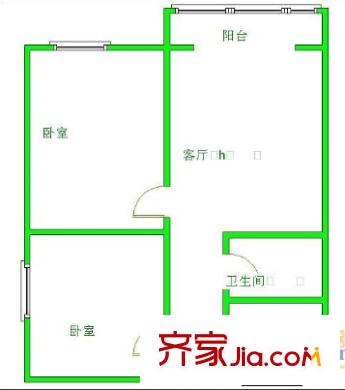 峨眉花園 2室 戶型圖
