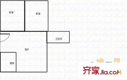 芝泉山莊 2室 戶(hù)型圖