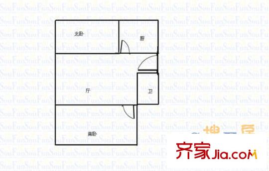 漳浦路小區(qū) 2室 戶型圖