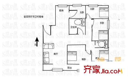 萬事興嘉園 3室 戶型圖
