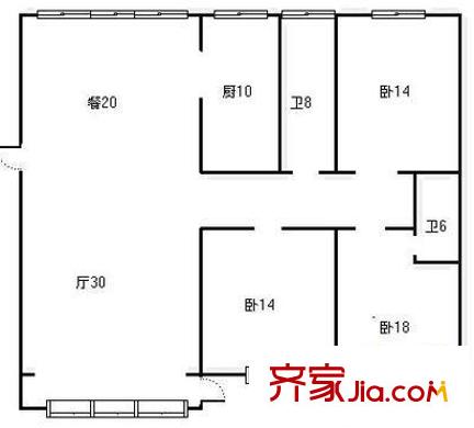 萬事興嘉園 3室 戶型圖