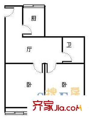 臺東步行街 2室 戶型圖