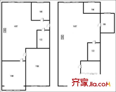 飛燕花園戶型圖4室戶型圖 4室2廳2衛(wèi)1廚