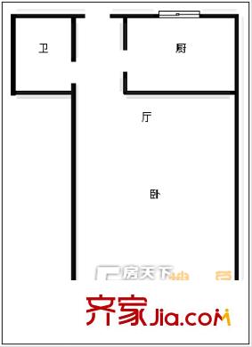 海泊苑戶型圖1室戶型圖 1室1廳1衛(wèi)1廚