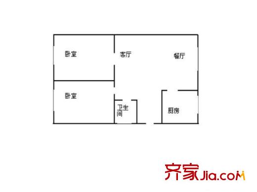 福源居小區(qū) 2室 戶型圖
