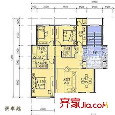 城陽星城戶型圖平面圖1左側戶型 3室2廳