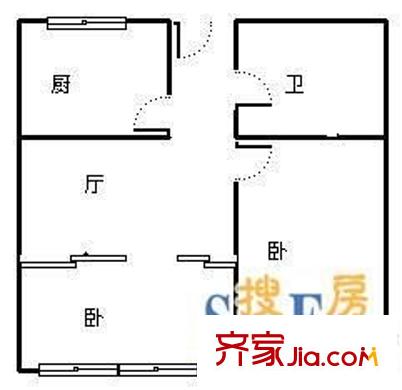 銀河山莊 2室 戶型圖