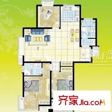 陽光馨苑(城陽)戶型圖青島陽光馨苑 2室 戶型圖 2室1廳1衛(wèi)1廚