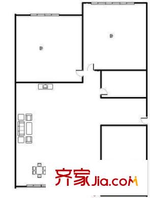 亞星花園 2室 戶型圖