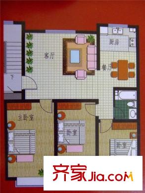 西元莊三期戶型圖3室戶型圖 3室2廳1衛(wèi)1廚