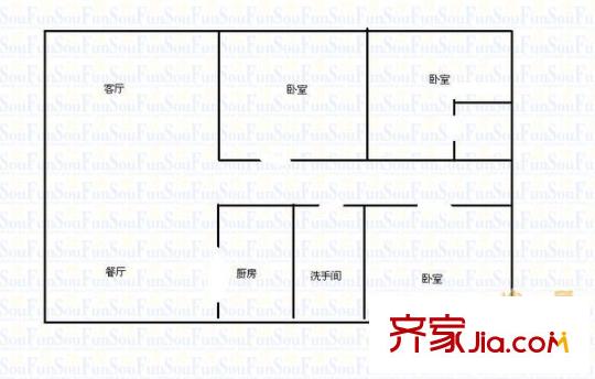 即發(fā)陽光城 3室 戶型圖
