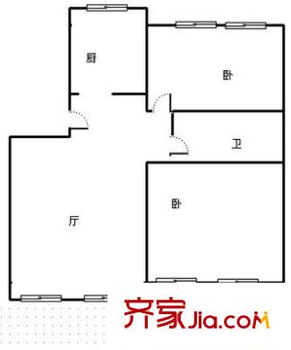 華青花園 2室 戶型圖