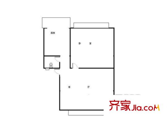 鎮(zhèn)江路小區(qū) 1室 戶型圖
