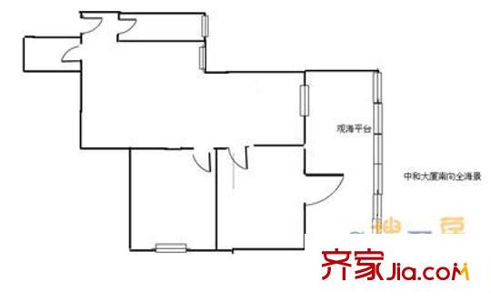 中和大廈 2室 戶(hù)型圖