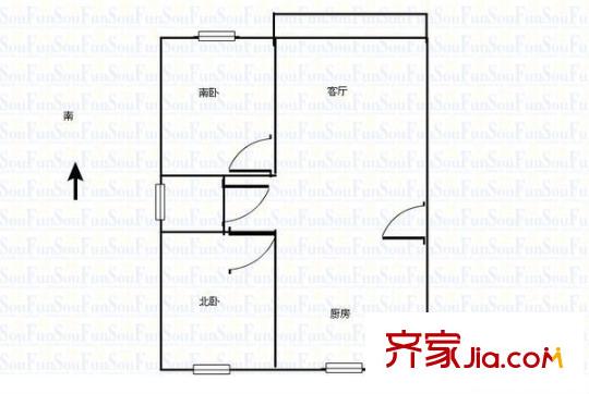 鑫欣家園 2室 戶型圖