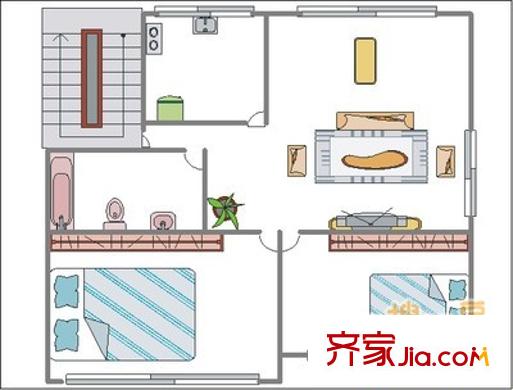 圣富花苑 3室 戶型圖