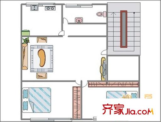 圣富花苑 2室 戶型圖