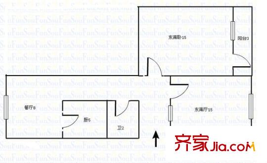 青島山公寓戶型圖戶型圖 2室1廳1衛(wèi)1廚