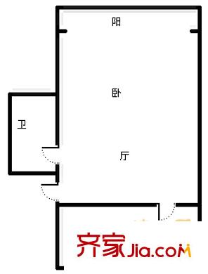 芙蓉山村 1室 戶型圖