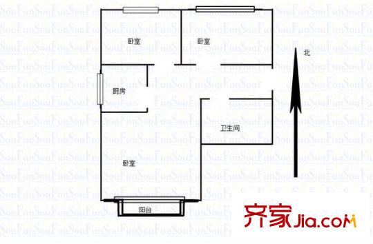 新華里 3室 戶型圖