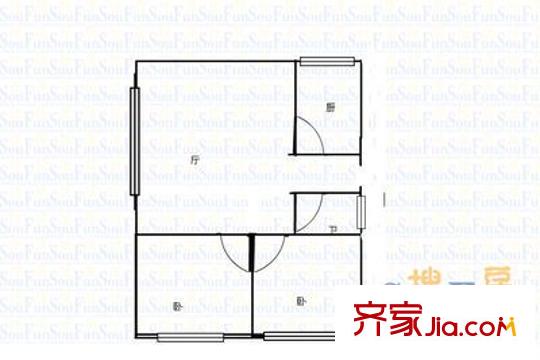 亞聯(lián)山莊 2室 戶型圖