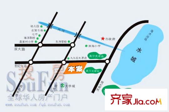 五月藍(lán)岸交通圖