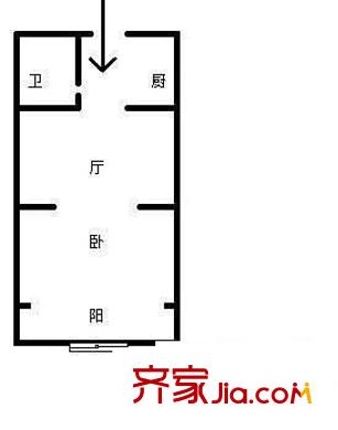 秀墅 1室 戶型圖