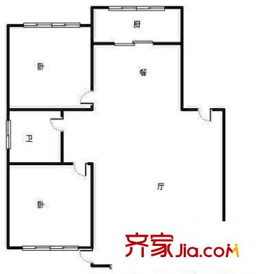 亞星擁翠山莊 2室 戶型圖