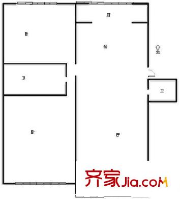 亞星擁翠山莊 2室 戶型圖
