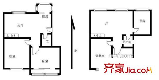 明翠雅庭戶型圖5室戶型圖 5室2廳2衛(wèi)1廚
