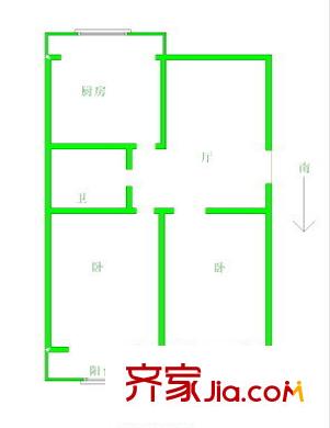 明翠雅庭戶型圖鳴翠雅庭 2室 戶型圖 2室2廳1衛(wèi)1廚
