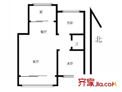 金港花園 2室 戶型圖