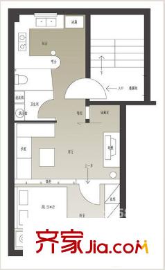 保兒東山小區(qū) 1室 戶型圖