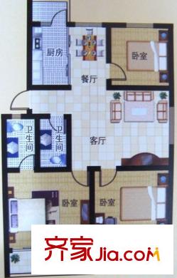 浮東小區(qū) 3室 戶型圖