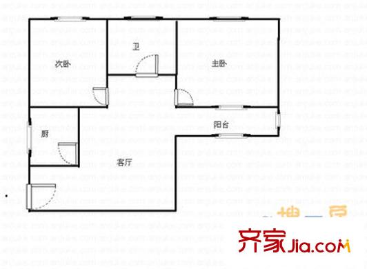 柏麗瀾庭 2室 戶型圖