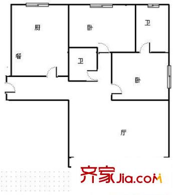 柏麗瀾庭 4室 戶型圖