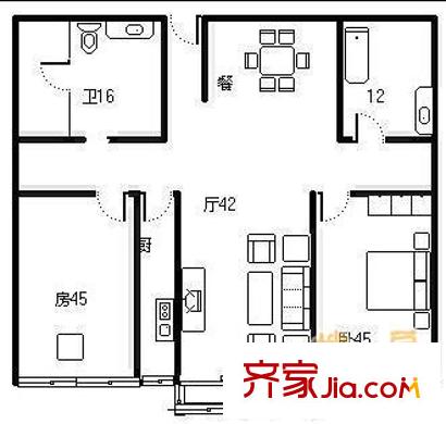 柏麗瀾庭 2室 戶型圖