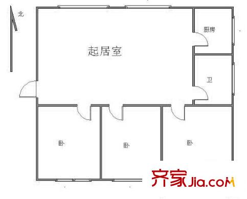 錦園南區(qū)3室 戶型圖