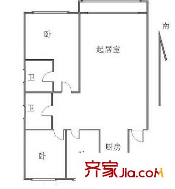 錦園南區(qū)3室 戶型圖