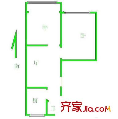 芙蓉路小區(qū) 2室 戶型圖
